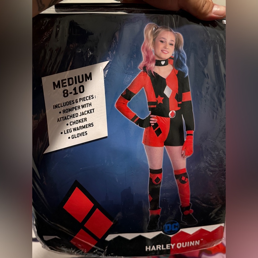 DC Harley Quinn Red and Black Costume Set